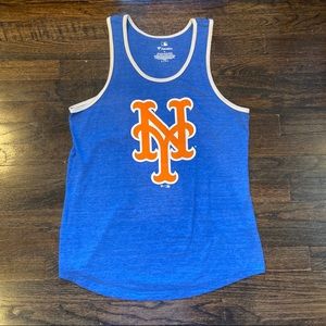 NY Mets Tank Top Mens XL Blue Orange Graphic